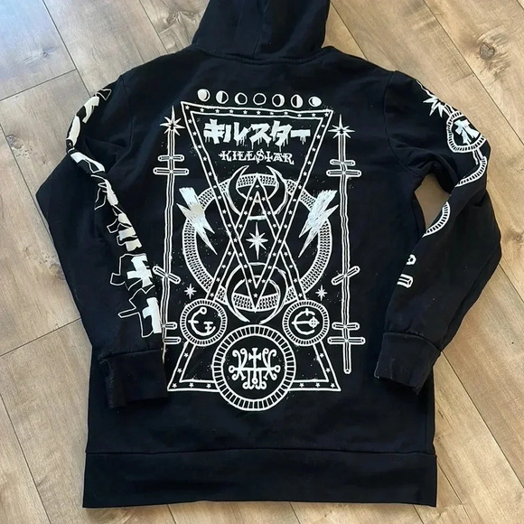 Killstar Occult Youth Satanic Gothic Punk Baphomet Pullover Hoodie Sz M - Picture 8 of 11
